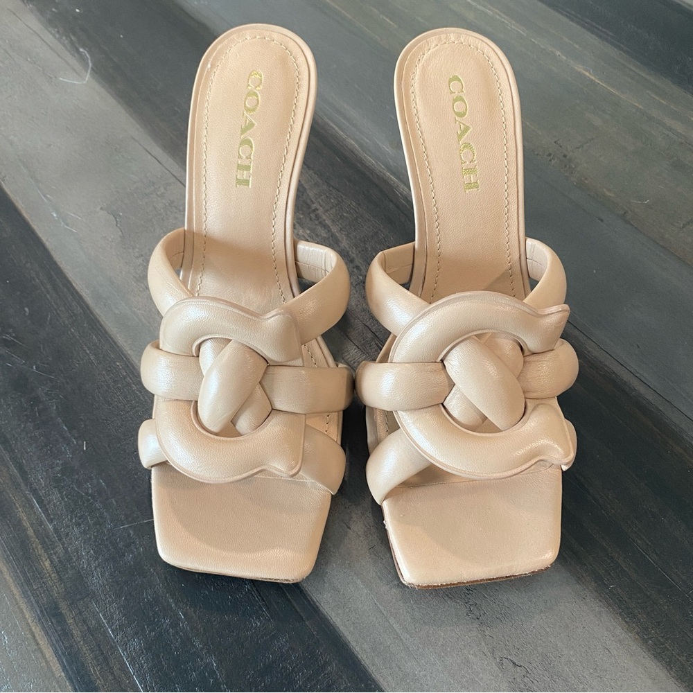 Coach Kellie Sandal; Color Nude/Beechwood; Size 9.5; Never Worn - Picture 4 of 12